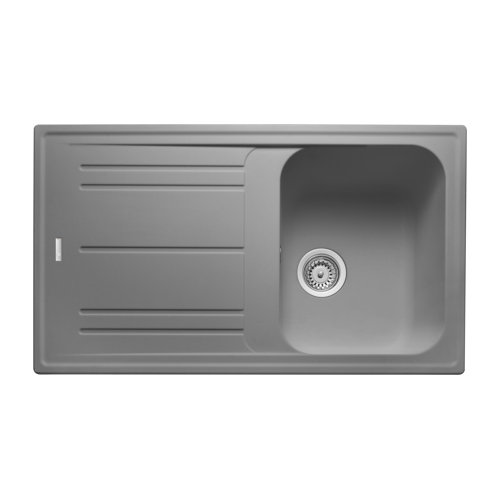 Leisure Sinks & Taps 500mm W Double Bowl Granite Composite Inset